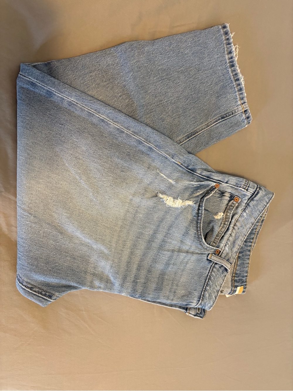 Maurices - M Jeans Light High Rise Ripped Relaxes Strait Ankle Jean